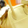 DR96 Factory Mini Lindy Togo Leather Lemon Yellow Silver Hardware 20cm Full Handmade