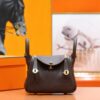 DR96 Factory Mini Lindy Togo Leather Ebony Color Gold Hardware 20cm Full Handmade