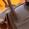 DR96 Factory Mini Lindy Togo Leather Ebony Color Gold Hardware 20cm Full Handmade