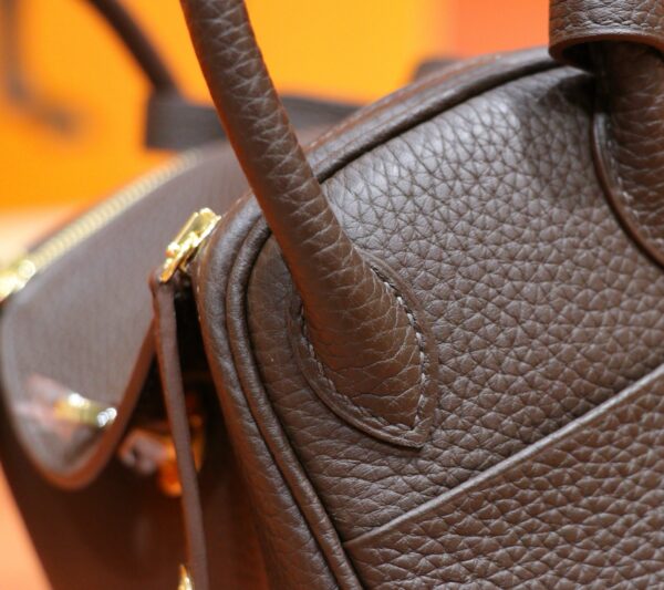 DR96 Factory Mini Lindy Togo Leather Ebony Color Gold Hardware 20cm Full Handmade
