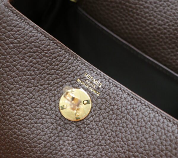 DR96 Factory Mini Lindy Togo Leather Ebony Color Gold Hardware 20cm Full Handmade