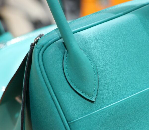 DR96 Factory Lindy Swift Leather Peacock Green Silver Hardware 26cm Full Handmade