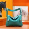 DR96 Factory Lindy Swift Leather Peacock Green Silver Hardware 26cm Full Handmade
