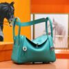 DR96 Factory Lindy Swift Leather Peacock Green Silver Hardware 26cm Full Handmade