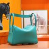 DR96 Factory Lindy Swift Leather Peacock Green Silver Hardware 26cm Full Handmade