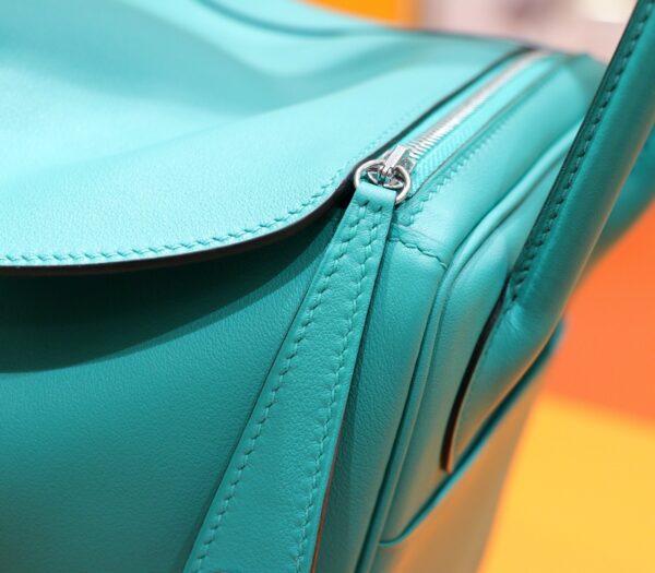 DR96 Factory Lindy Swift Leather Peacock Green Silver Hardware 26cm Full Handmade
