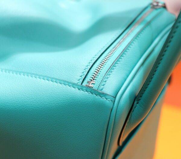 DR96 Factory Lindy Swift Leather Peacock Green Silver Hardware 26cm Full Handmade