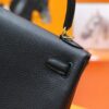 DR96 Factory Kelly Togo Leather CK89 Black Gold Hardware 25cm Full Handmade