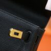 DR96 Factory Kelly Togo Leather CK89 Black Gold Hardware 25cm Full Handmade