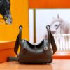DR96 Factory Mini Lindy Togo Leather Deep Grey Silver Hardware 19cm Full Handmade