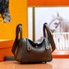 DR96 Factory Mini Lindy Togo Leather Deep Grey Silver Hardware 19cm Full Handmade
