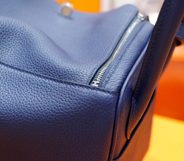 DR96 Factory Lindy Togo Leather Gem Blue Silver Hardware 26cm Full Handmade