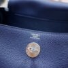 DR96 Factory Lindy Togo Leather Gem Blue Silver Hardware 26cm Full Handmade