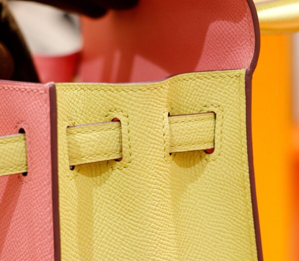 DR96 Factory Kelly Epsom Leather Sweety Pink & Yellow Gold Hardware 25cm Full Handmade