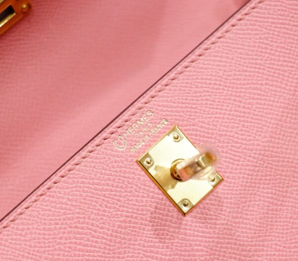 DR96 Factory Kelly Epsom Leather Sweety Pink & Yellow Gold Hardware 25cm Full Handmade