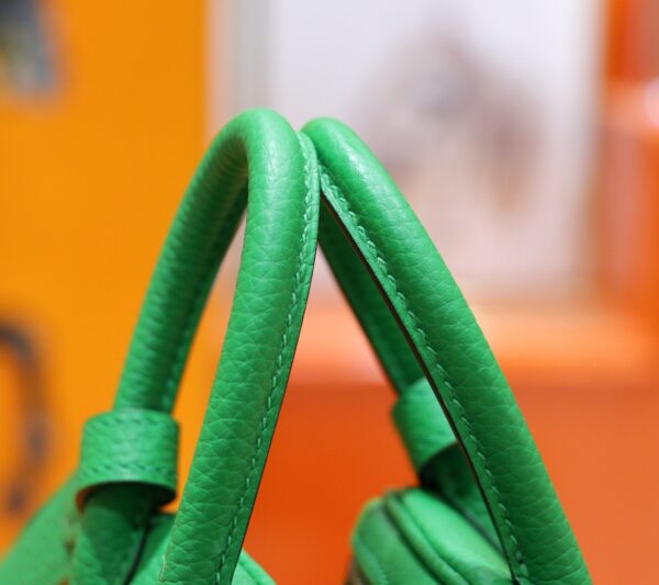 DR96 Factory Mini Lindy Togo Leather Fresh Green Silver Hardware 20cm Full Handmade