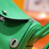 DR96 Factory Mini Lindy Togo Leather Fresh Green Silver Hardware 20cm Full Handmade