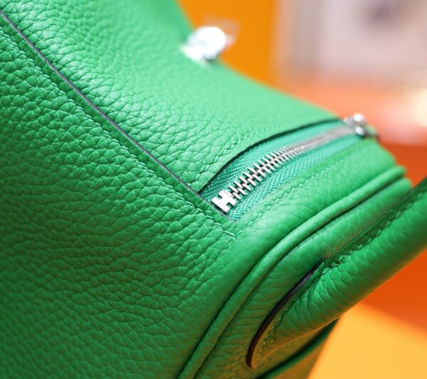 DR96 Factory Mini Lindy Togo Leather Fresh Green Silver Hardware 20cm Full Handmade