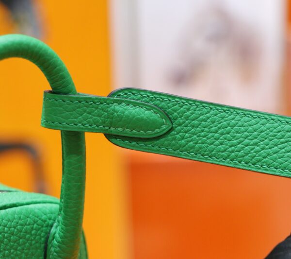 DR96 Factory Mini Lindy Togo Leather Fresh Green Silver Hardware 20cm Full Handmade