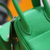 DR96 Factory Mini Lindy Togo Leather Fresh Green Silver Hardware 20cm Full Handmade