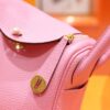 DR96 Factory Mini Lindy Togo Leather Sakura Pink Gold Hardware 20cm Full Handmade