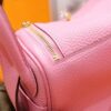 DR96 Factory Mini Lindy Togo Leather Sakura Pink Gold Hardware 20cm Full Handmade