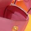 DR96 Factory Mini Lindy Togo Leather Sakura Pink Gold Hardware 20cm Full Handmade