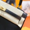 DR96 Factory Kelly Shiny Box Leather CK89 Black Gold Hardware 25cm Full Handmade
