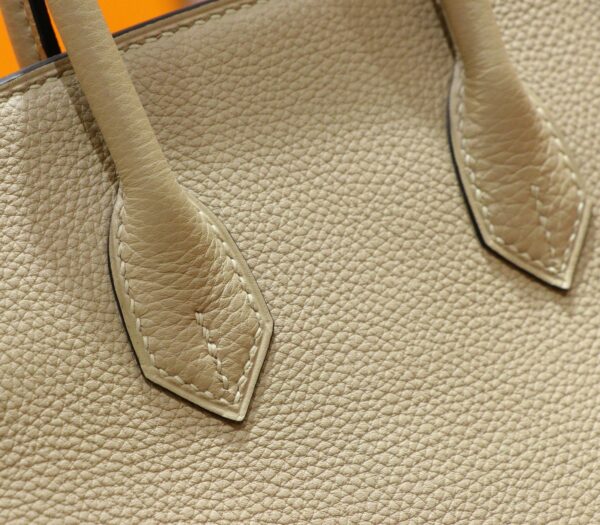 DR96 Factory Birkin Togo Leather Turtledove Khaki Silver Hardware 25cm Full Handmade