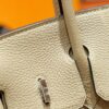 DR96 Factory Birkin Togo Leather Turtledove Khaki Silver Hardware 25cm Full Handmade