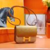 DR96 Factory Constance Epsom Leather Tea Khaki Gold Hardware 18cm Full Handmade