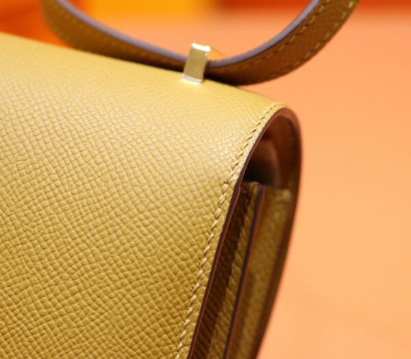 DR96 Factory Constance Epsom Leather Tea Khaki Gold Hardware 18cm Full Handmade
