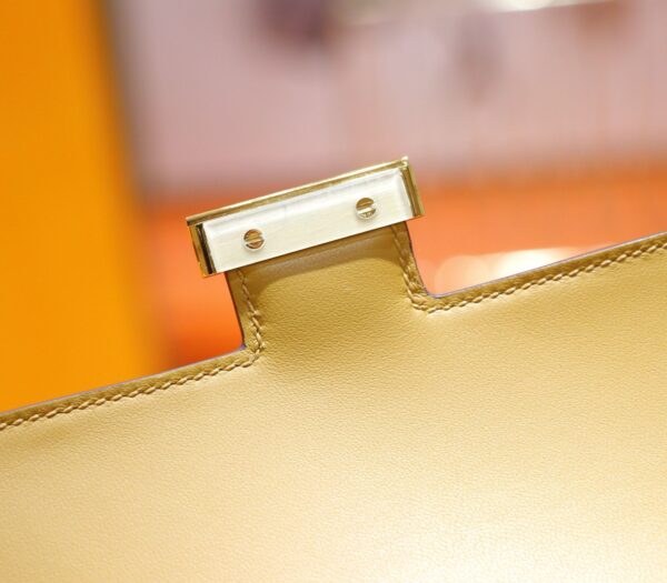 DR96 Factory Constance Epsom Leather Tea Khaki Gold Hardware 18cm Full Handmade