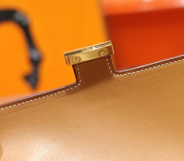 DR96 Factory Constance To Go Epsom Leather Golden Brown Gold Hardware 20cm Full Handmade