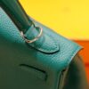 DR96 Factory Kelly Togo Leather Peacock Green Silver Hardware 25cm Full Handmade