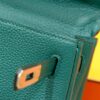 DR96 Factory Kelly Togo Leather Peacock Green Silver Hardware 25cm Full Handmade
