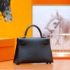DR96 Factory Mini Kelly Swift Leather CK89 Black Gold Hardware 19cm Full Handmade
