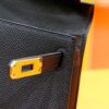 DR96 Factory Mini Kelly Swift Leather CK89 Black Gold Hardware 19cm Full Handmade