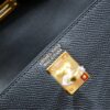 DR96 Factory Mini Kelly Swift Leather CK89 Black Gold Hardware 19cm Full Handmade