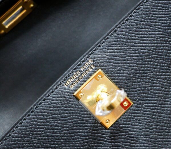 DR96 Factory Mini Kelly Swift Leather CK89 Black Gold Hardware 19cm Full Handmade