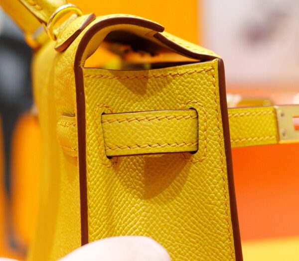 DR96 Factory Mini Kelly Swift Leather Amber Yellow Gold Hardware 19cm Full Handmade