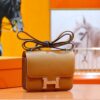 DR96 Factory Conatance Epsom Leather Gold Brown Silver Hardware 18cm Full Handmade
