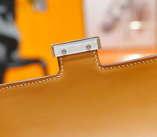 DR96 Factory Conatance Epsom Leather Gold Brown Silver Hardware 18cm Full Handmade