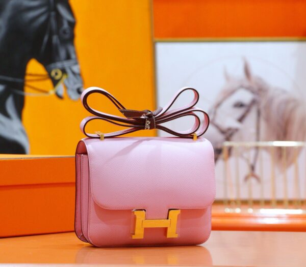 DR96 Factory Conatance Epsom Rose Purple Pink Gold Hardware 18cm Full Handmade