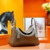 DR96 Factory Lindy Togo Leather Etoupe Grey Silver Hardware 26cm Full Handmade