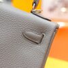 DR96 Factory Kelly Togo Leather Medium Grey Silver Hardware 25cm Full Handmade