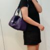 DR96 Factory Lindy Togo Leather Nobel Purple Silver Hardware 26cm Full Handmade