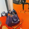 DR96 Factory Lindy Togo Leather Nobel Purple Silver Hardware 26cm Full Handmade
