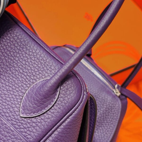 DR96 Factory Lindy Togo Leather Nobel Purple Silver Hardware 26cm Full Handmade
