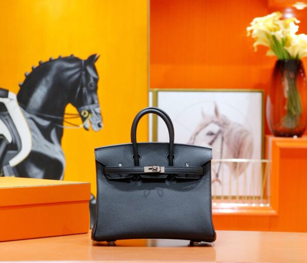 wsxc1778663471975_0 DR96 Factory Birkin Togo Leather CK89 Black Silver Hardware 25cm Full Handmade